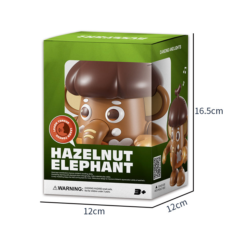 B/O Hazelnut Elephant With Light And Music