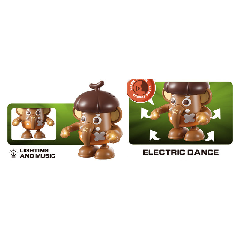 B/O Hazelnut Elephant With Light And Music