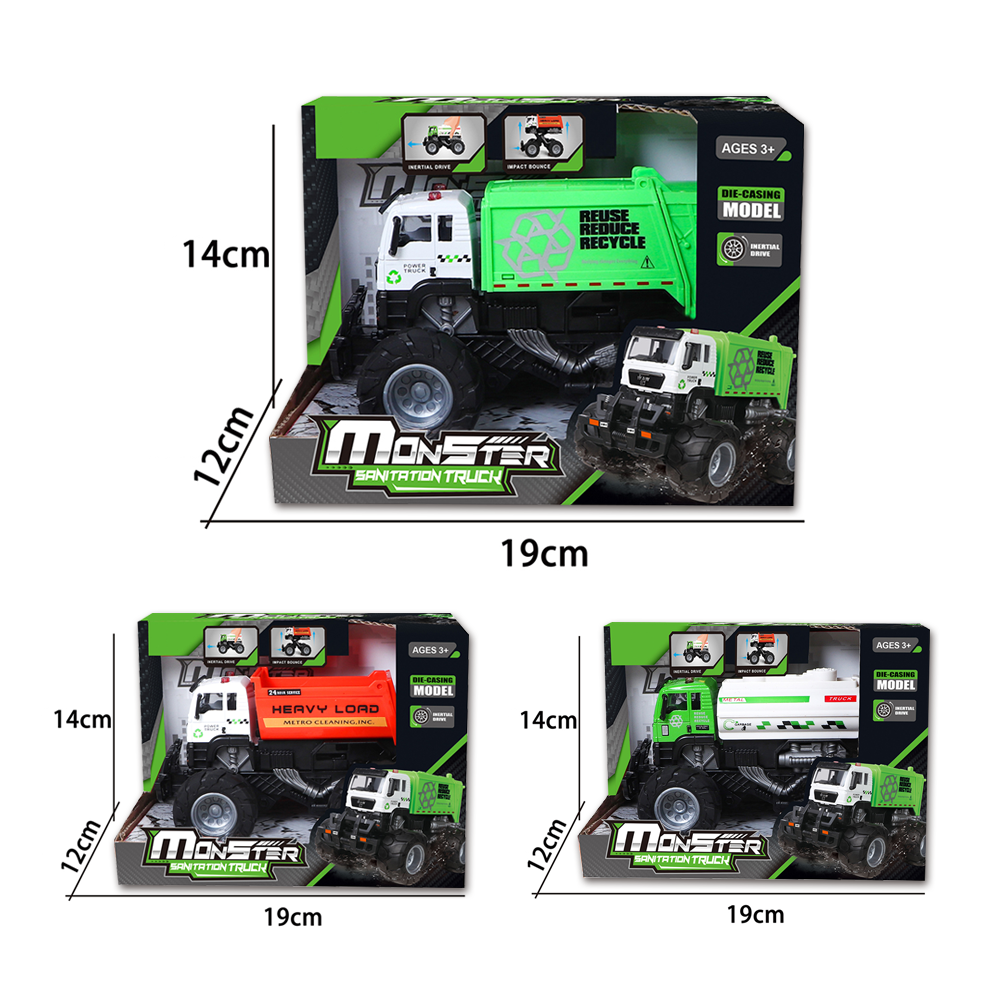 3 Asstd Friction Metal Car