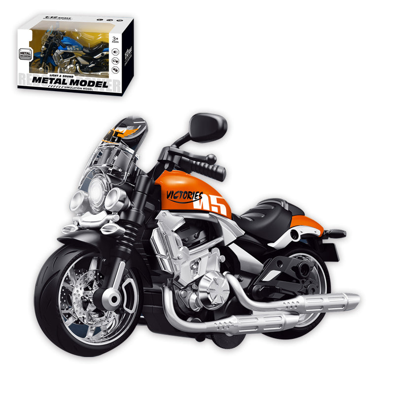 回力合金哈雷摩托车/带灯光,音乐,包AG3纽扣电池