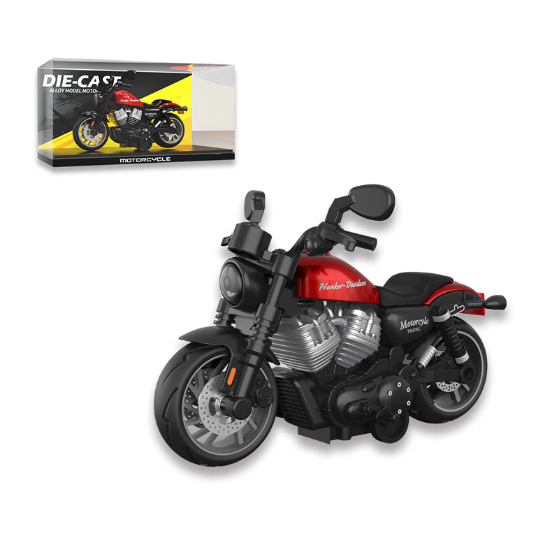 1:14 Pull Back Metal Motorcycle 4-C Ass'D