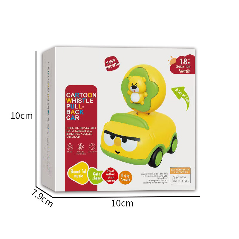 Pull Back Cartoon Whistle Car