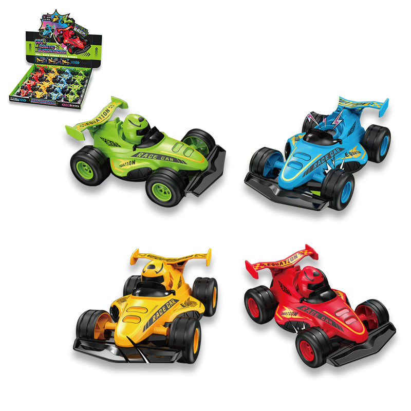 Pull Back+Friction Car 4-C Ass'D