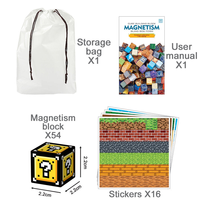 54Pcs Magnetic Blocks