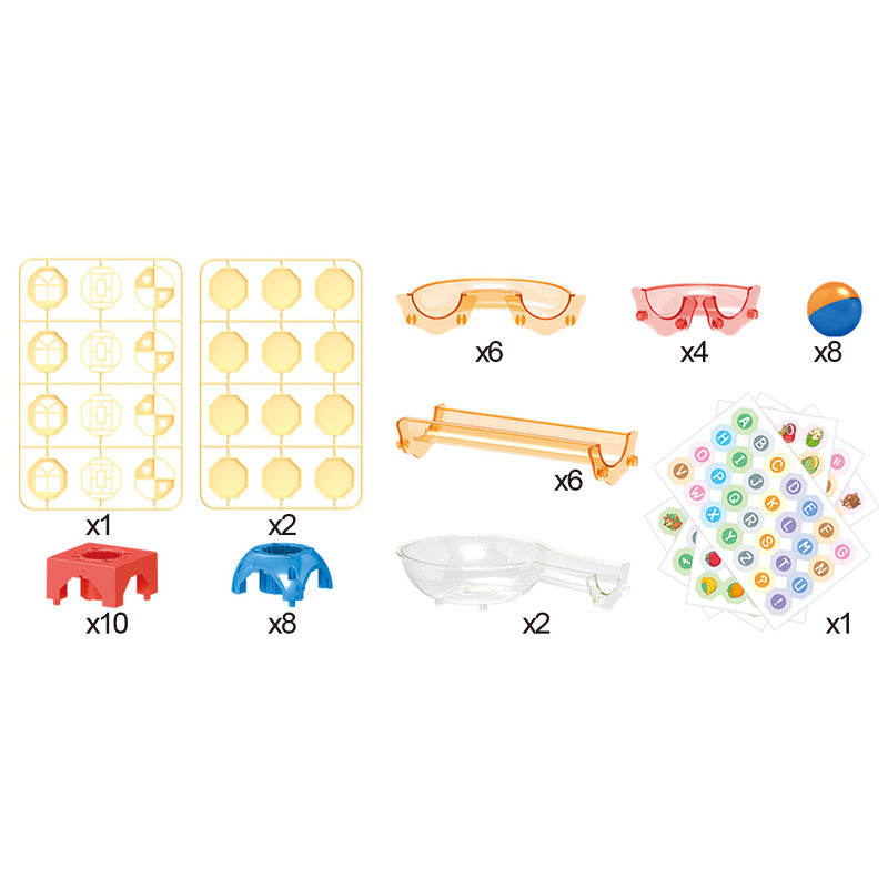 81Pcs Pipe Rolling Ball Building Blocks