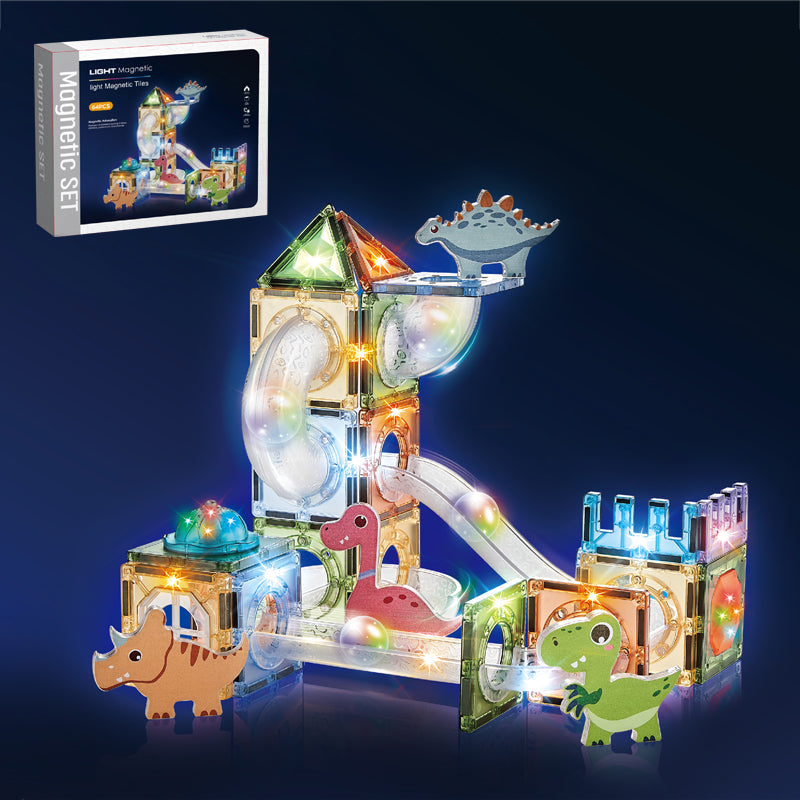 64Pcs Magnetic Blocks With Light