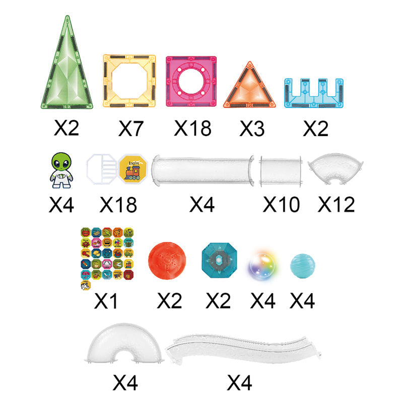 100Pcs Magnetic Blocks With Light