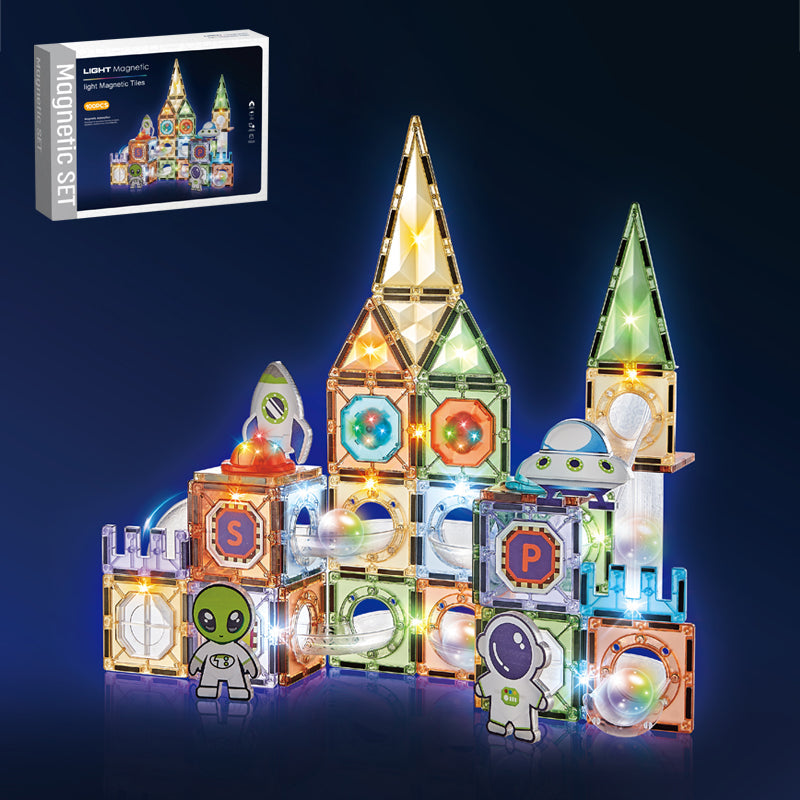 100Pcs Magnetic Blocks With Light