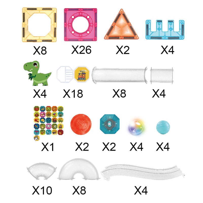 108Pcs Magnetic Blocks With Light