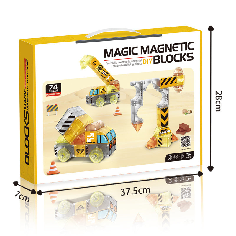 74Pcs Magnetic Blocks