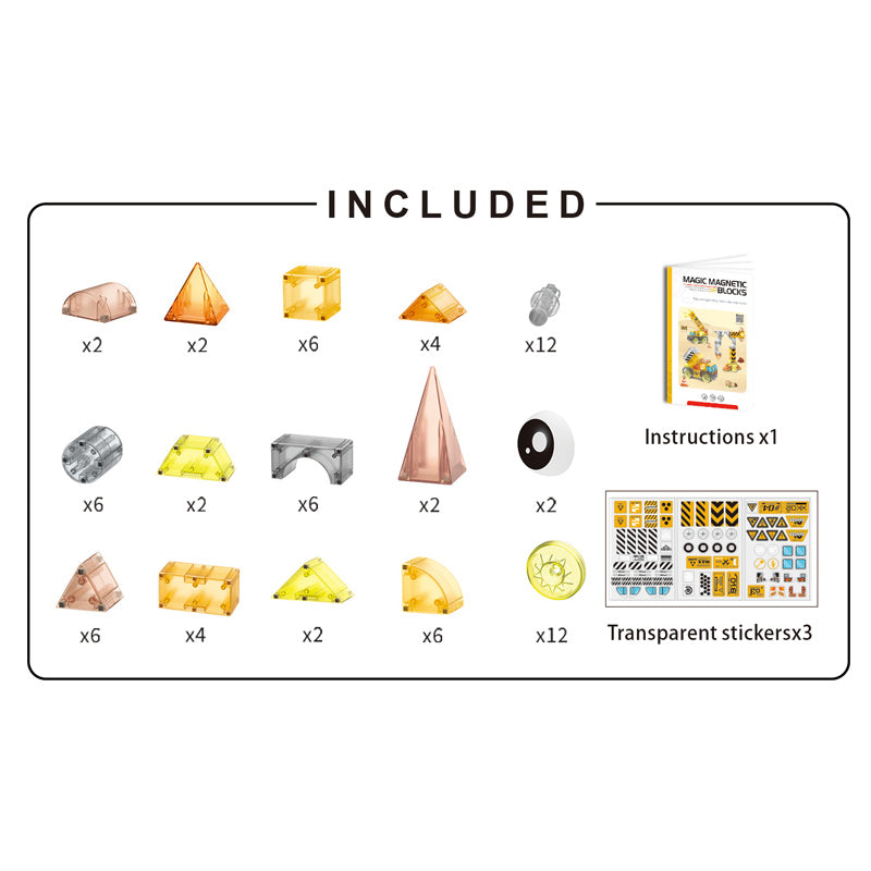 74Pcs Magnetic Blocks