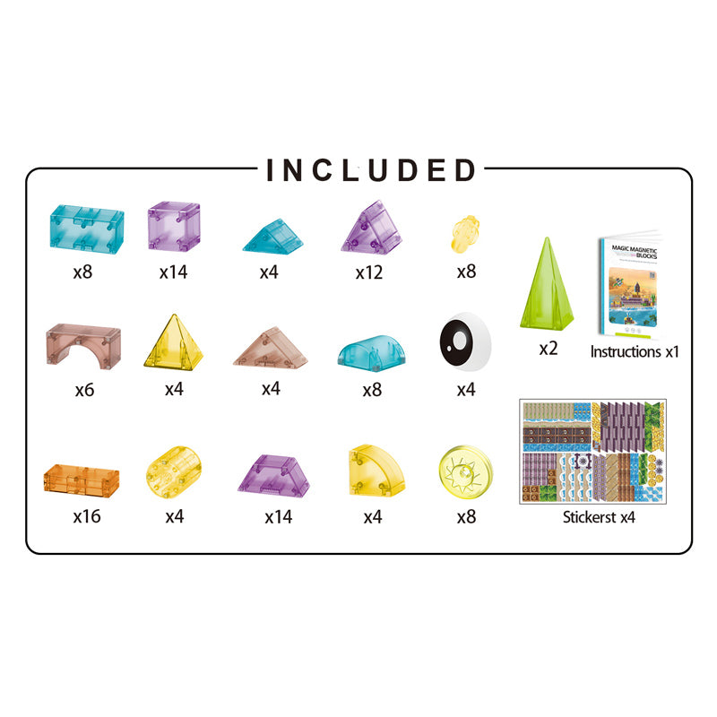 120Pcs Magnetic Blocks