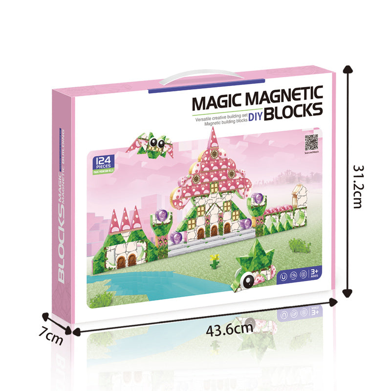 124Pcs Magnetic Blocks