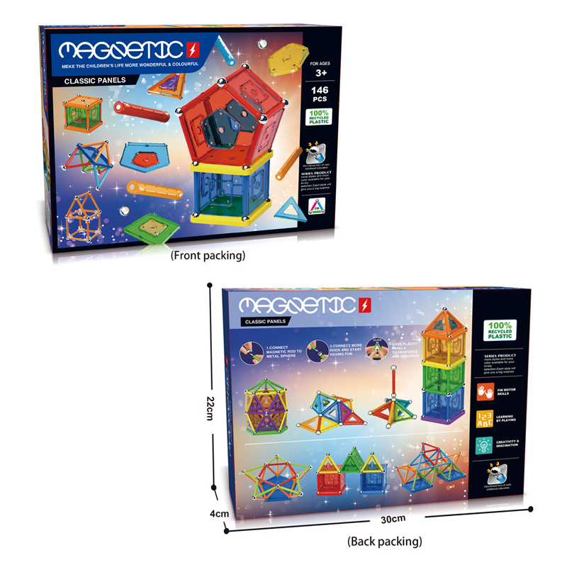 146PCS 3D Magnetic Blocks