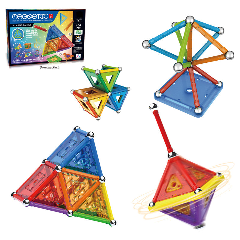 104PCS 3D Magnetic Blocks