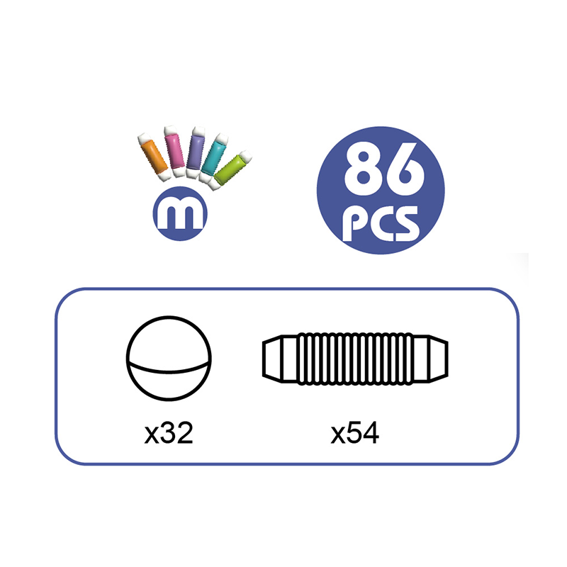 86Pcs Magnetic Tube Blocks