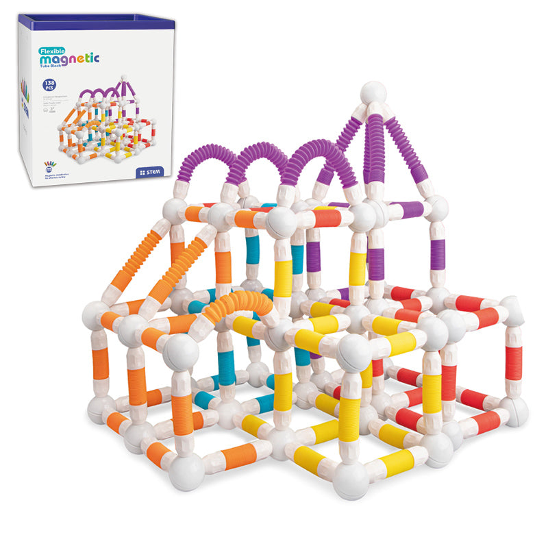 138Pcs Magnetic Tube Blocks