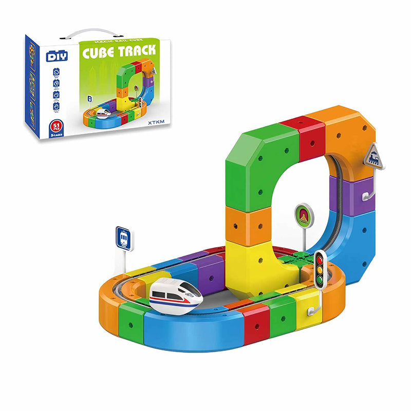Magic Rail Cube Track Set(51 Pieces)