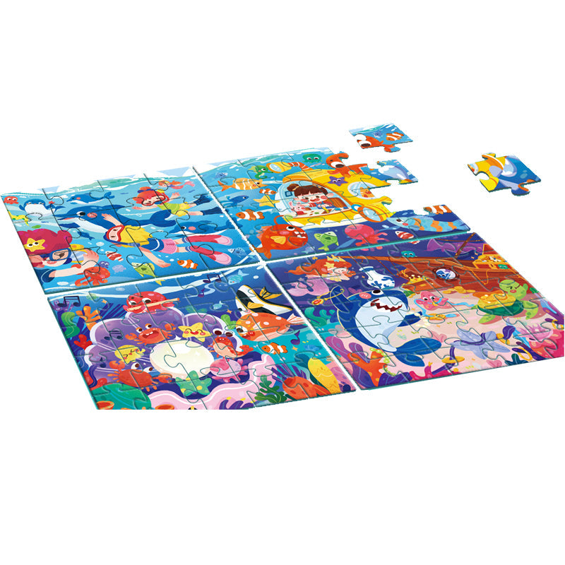 四合一拼图/73PCS