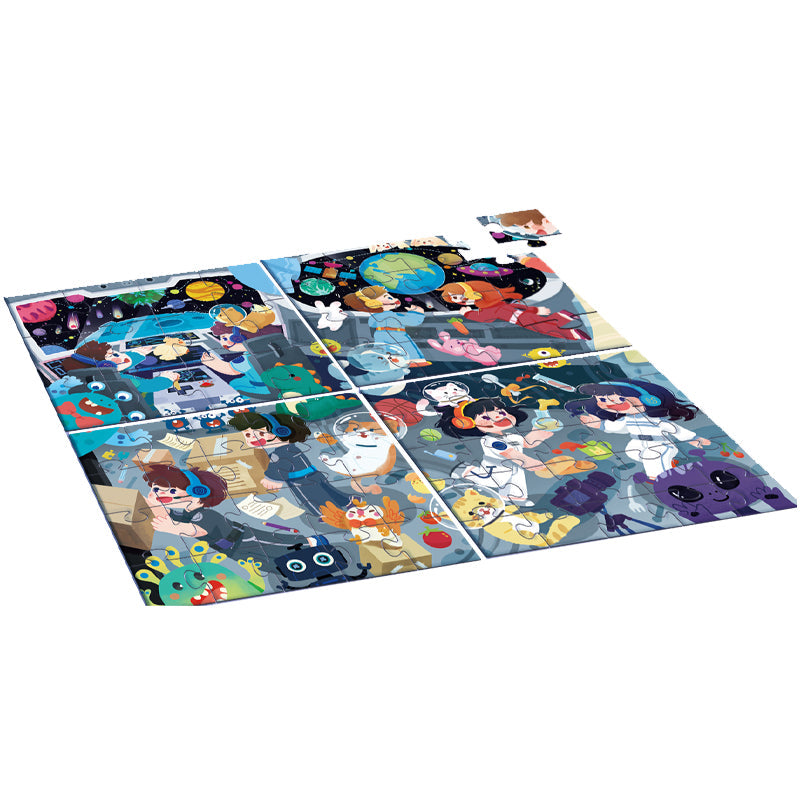 四合一拼图/73PCS