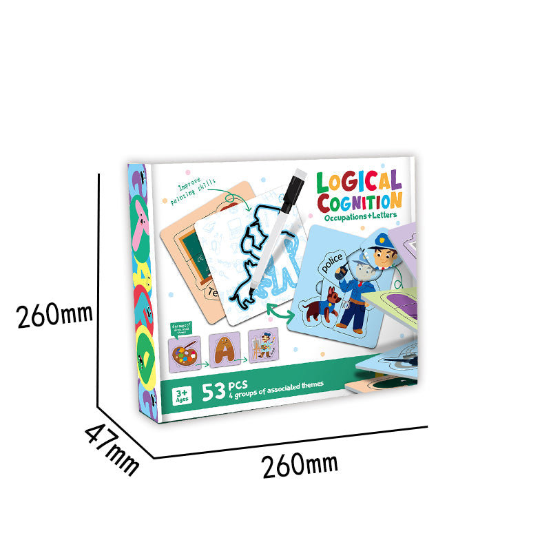 双层认知职业字母拼图/53PCS