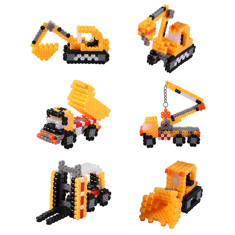 6 Styles Engineering Vehicles Ironing Beads