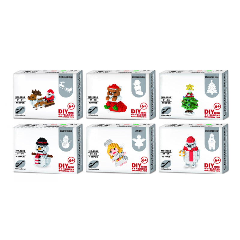 6 Types Christmas DIY Micro Building Blocks
