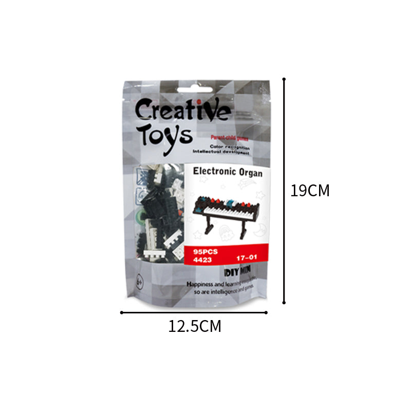6 Types Musical Instrument DIY Micro Building Blocks