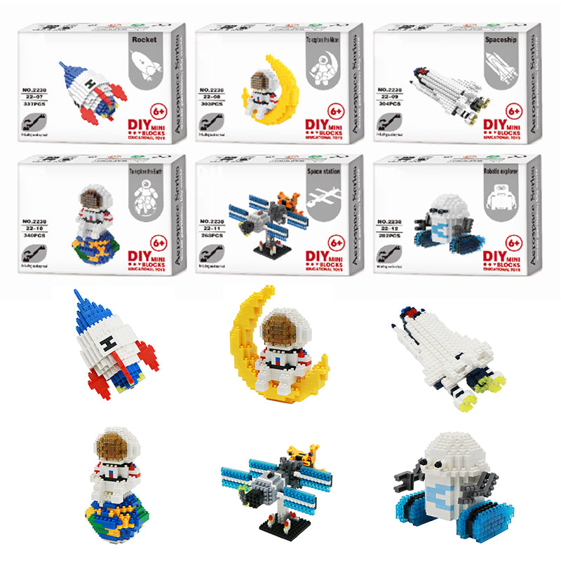 6 Types Space DIY Micro Building Blocks