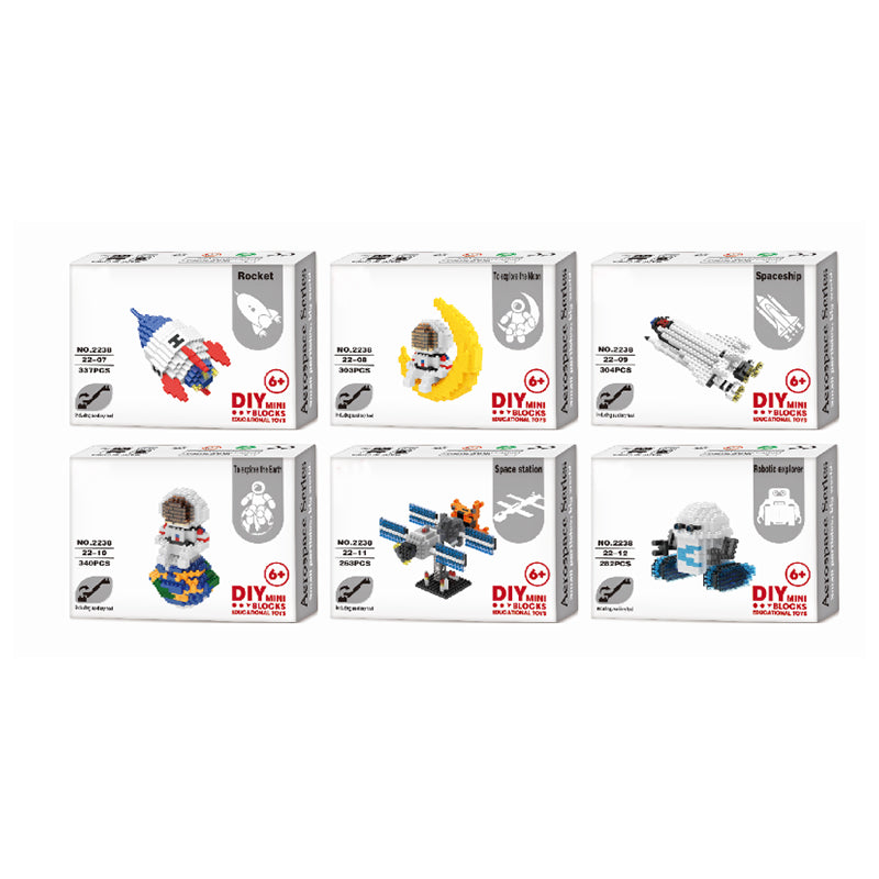 6 Types Space DIY Micro Building Blocks