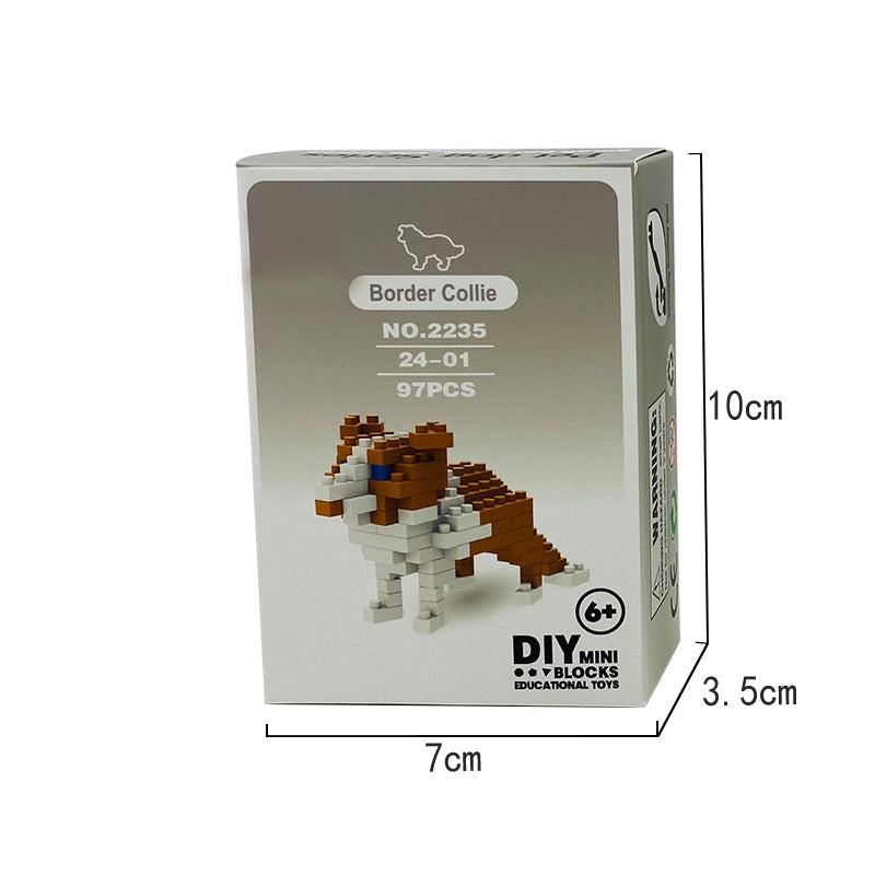 6 Types Pet Dog DIY Micro Building Blocks