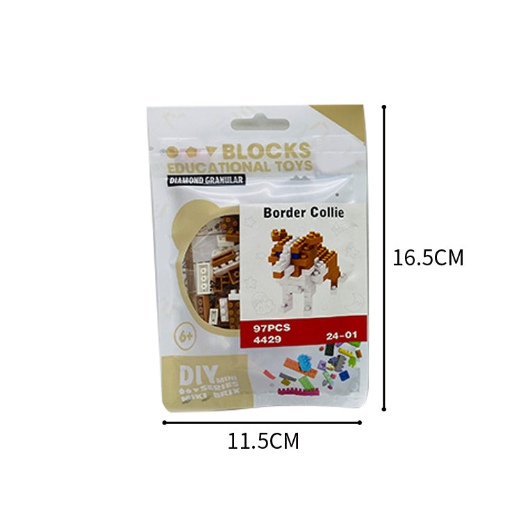 6 Types Pet Dog DIY Micro Building Blocks