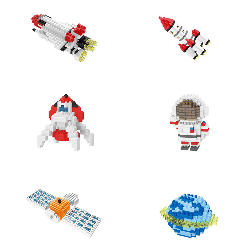 6 Types Space DIY Micro Building Blocks