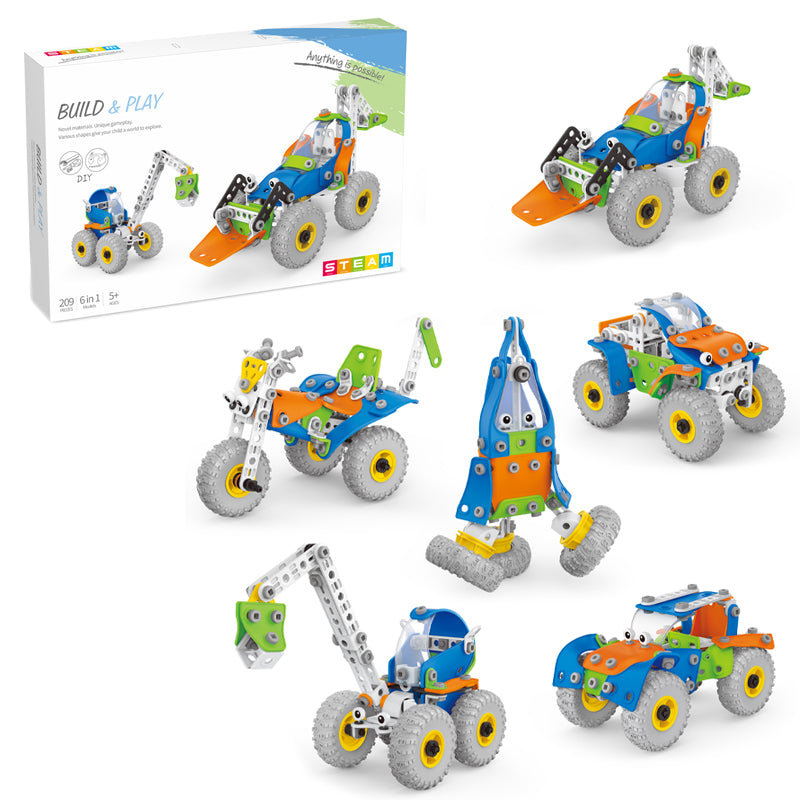 209Pcs 6 In 1 Diy Blocks
