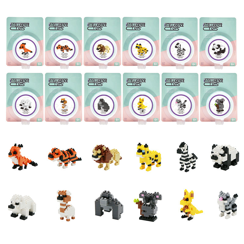 12 Types Small Animal DIY Building Blocks