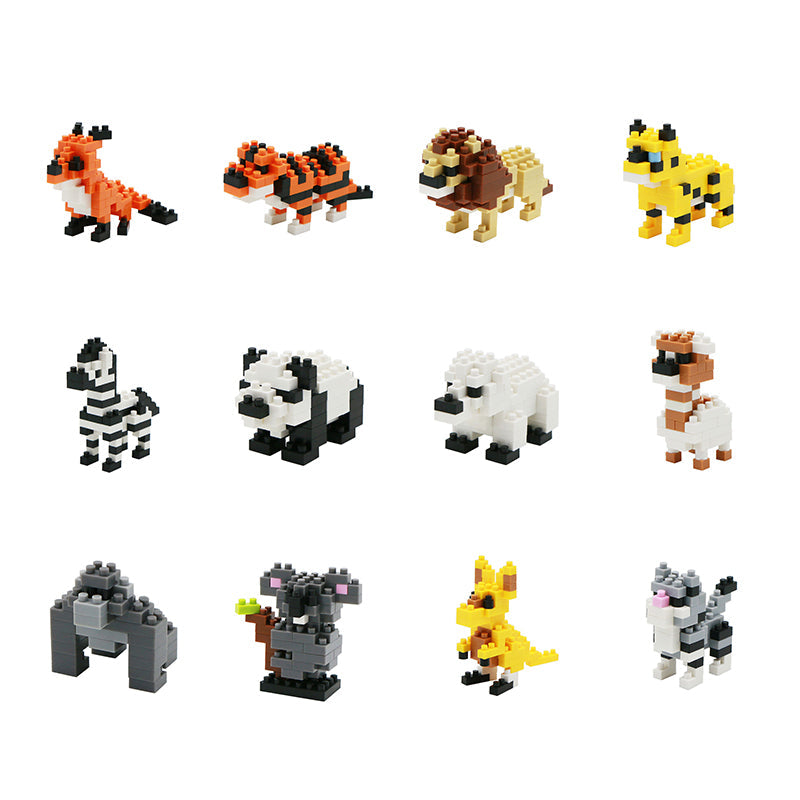 12 Types Small Animal DIY Building Blocks