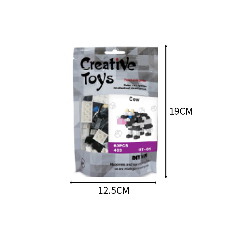 12 Types Animal DIY Small Building Blocks