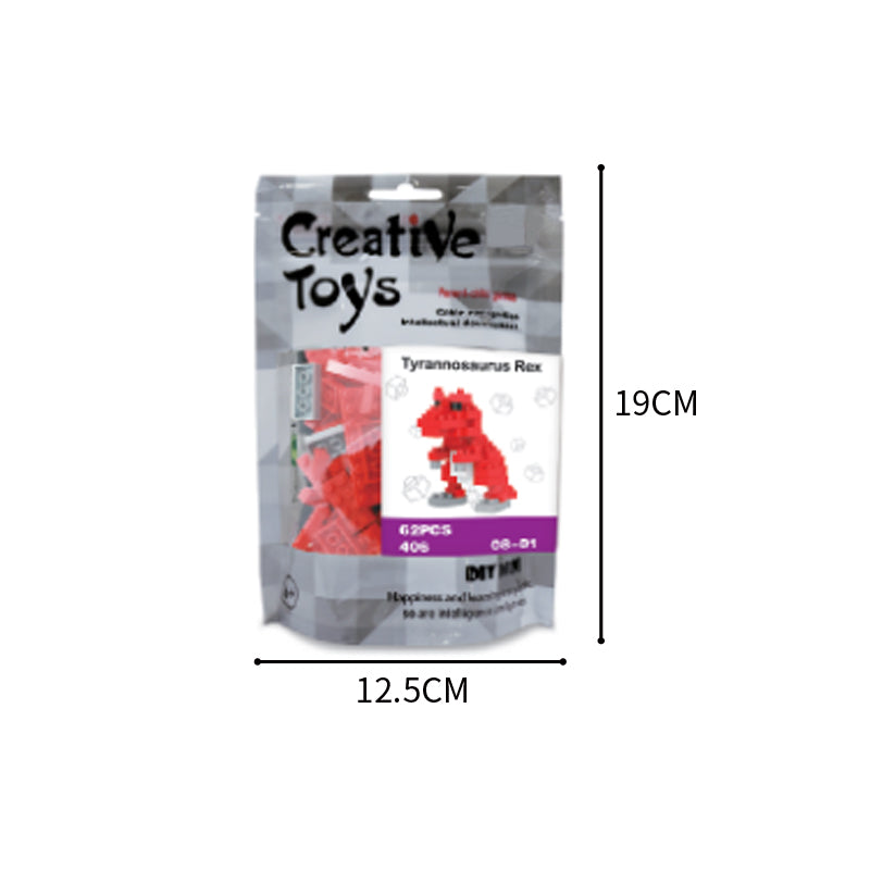 6 Types Small Dinosaur DIY Building Blocks