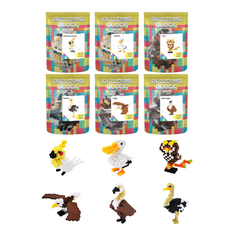 6 Types Bird DIY Small Building Blocks