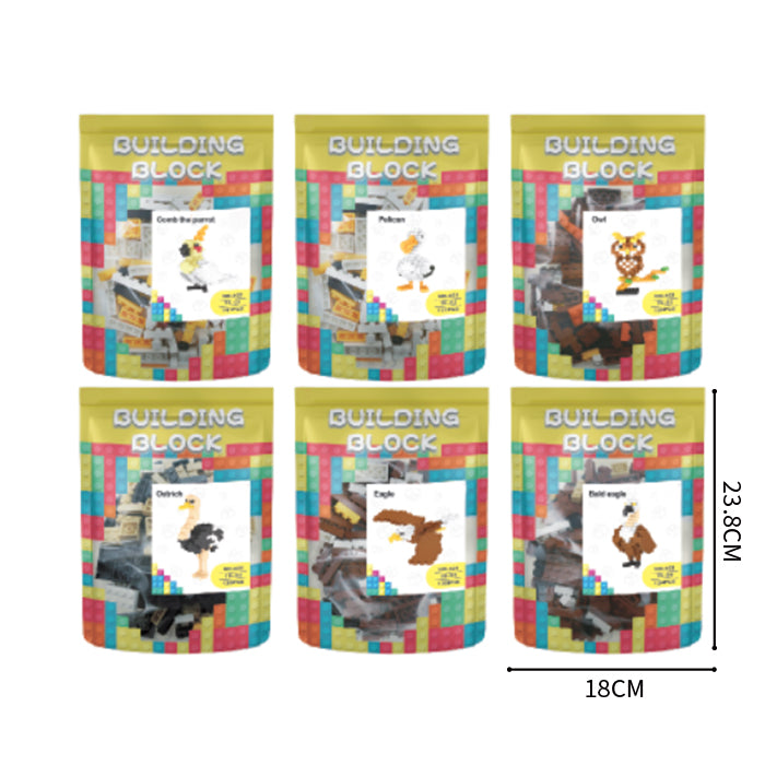 6 Types Bird DIY Small Building Blocks
