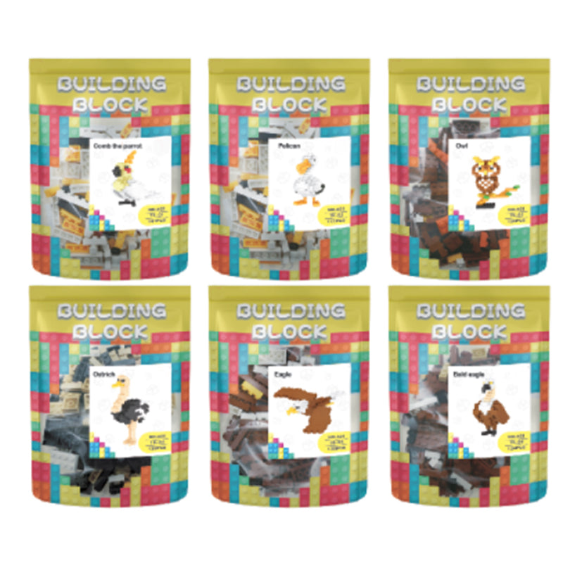 6 Types Bird DIY Small Building Blocks