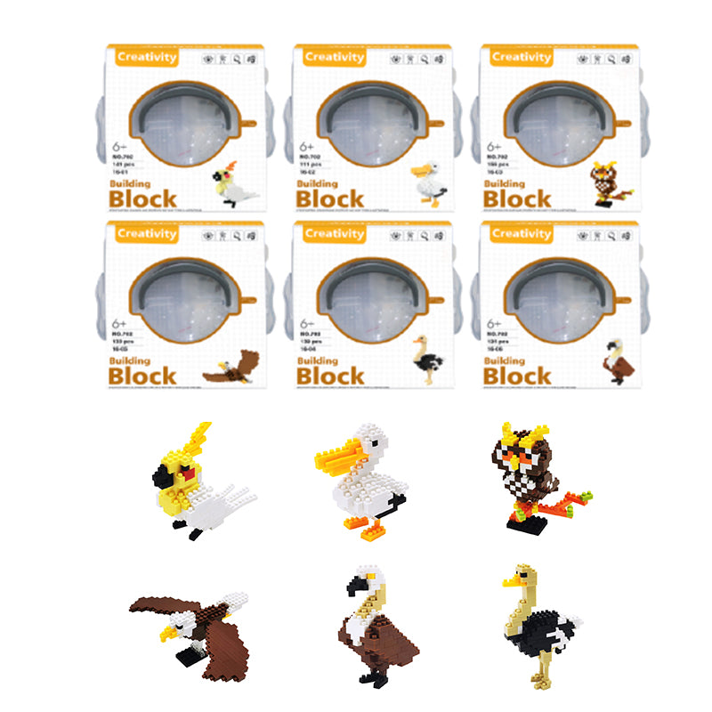 6 Types Bird DIY Small Building Blocks