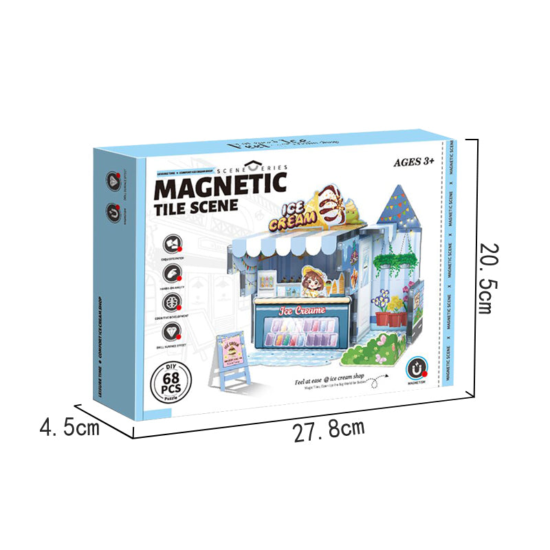 68PCS Food House DIY Magnetic Building Blocks