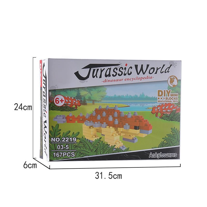 6 Types Dinosaur Micro Building Blocks