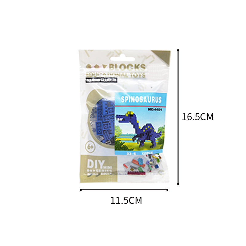 6 Types Dinosaur Micro Building Blocks