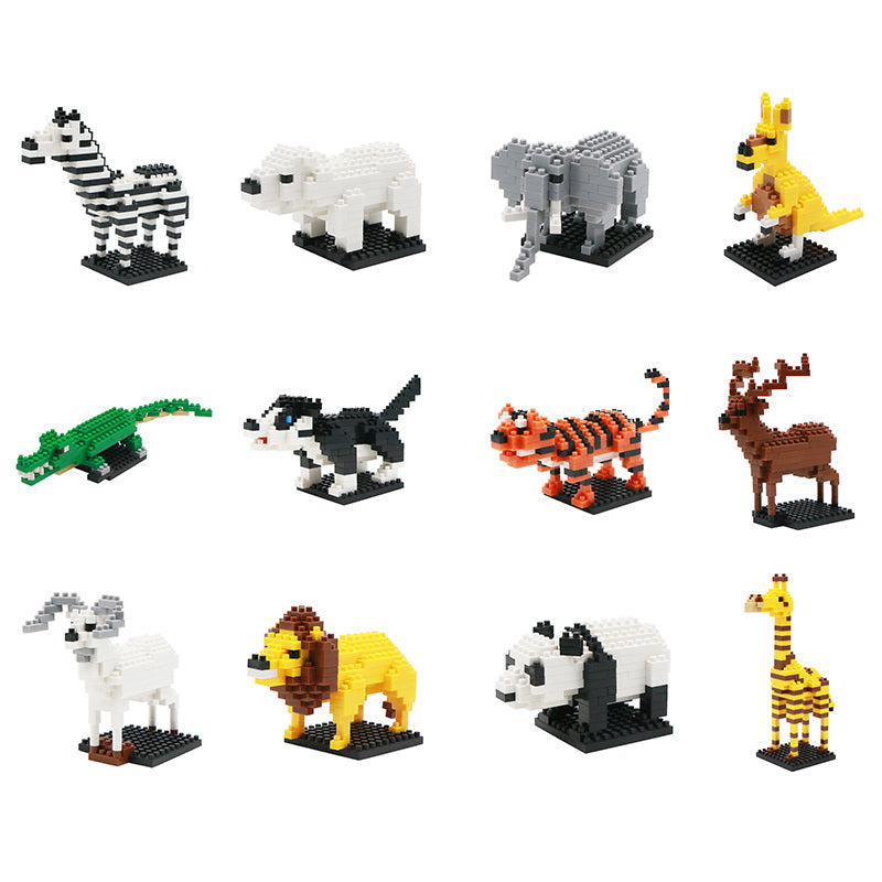 12 Types Animal Micro Building Blocks