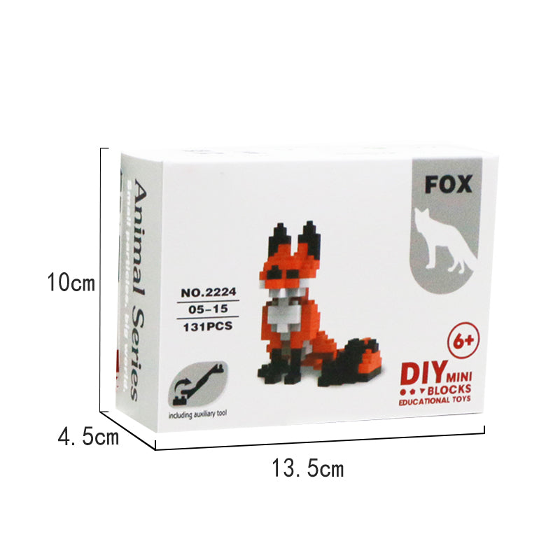 12 Types Large Animal DIY Micro Building Blocks