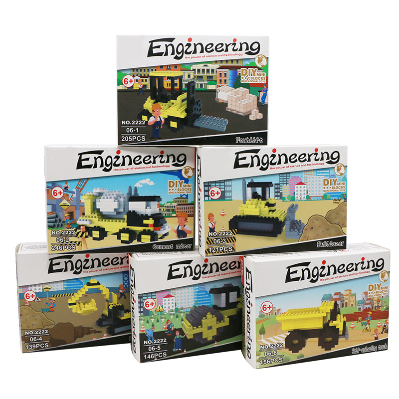 6 Types Engineering DIY Micro Building Blocks