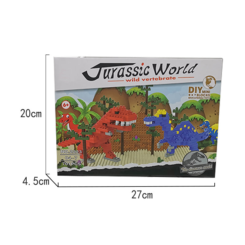 3 Types Dinosaur Theme DIY Micro Building Blocks