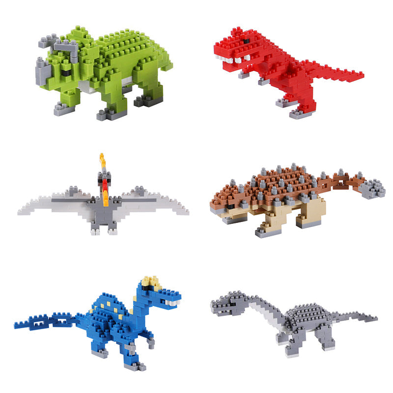 3 Types Dinosaur Theme DIY Micro Building Blocks